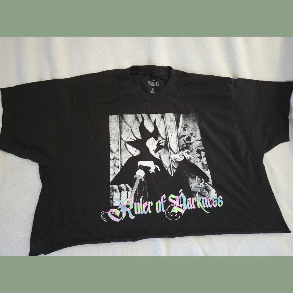 Disney Villains Maleficent Ruler Of Darkness Girls Crop T-Shirt